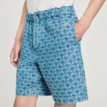 Bermuda en denim square cross
