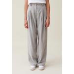 Pantalon large maille gris clair