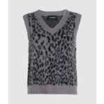 LEOPARD FLUFFY KNIT VEST