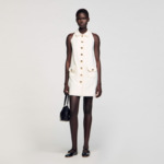 Robe courte à col claudine