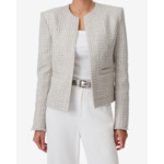 Veste En Tweed Argenté Joulia