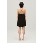 Robe courte plissée noire