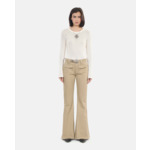 Pantalon Beige Flare Femme