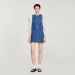 Robe courte trapèze en tweed
