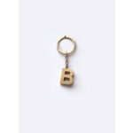 Porte-clés lettre "B" en laiton