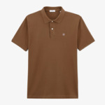 Polo piqué Lucas marron fauve