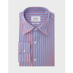 Chemise Contemporaine rayée bleue et bordeaux