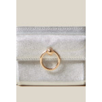 Porte-carte Anouck cuir argenté