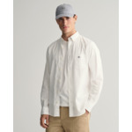 Chemise regular fit en coton et lin