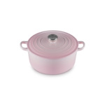 Cocotte ronde 24cm en fonte émaillée shell pink