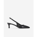 Escarpins À Bride Arrière En Cuir Noir Avec Clous