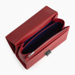 Grand sac bandoulière Eva en cuir grain caviar