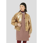 Blouson Bibba-Or en Cuir D'Agneau