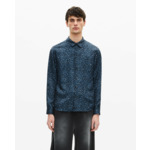 Chemise Imprimé Léopard En Soie Mélangée Homme