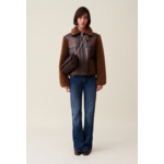 Veste bi-matière courte bicolore