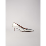 Escarpins pointus en cuir miroir