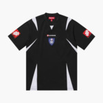 Supreme T-Shirt - Crest Soccer Jersey - Black