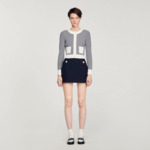 Cardigan en maille bouclette