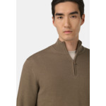 Pull Demi Zip En Maille De Laine Mérinos