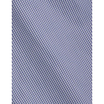 Chemise col américain avec poche poitrine en popeline à carreaux bleu