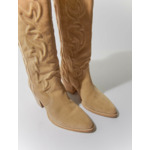 Bottes santiags en cuir brodé
