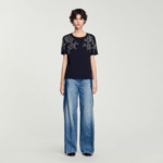 T-shirt à détails brodés