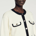 Cardigan bicolore à boutons