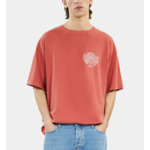 T-Shirt Rouge Avec Sérigraphie Blason Homme