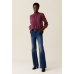 Blouse lavallière carreaux fluide