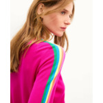 Pull Col Rond Bandes Multicolores