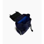 Sac à dos à rabat Maurice en feutre de laine et cuir lisse