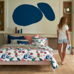 Olivier Desforges - Drap housse en percale de coton vert, Ylang
