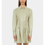 Robe Courte Vert Clair Avec Laçage Femme