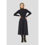 Jupe Jackie-Nuit en Laine Vierge