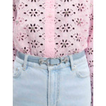 Ceinture fine en cuir à mors lion