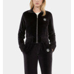 Sweatshirt Logo En Velours Noir Femme
