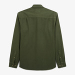 Chemise épaisse en coton unie vert militaire
