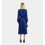 Robe Longue Manches Longues A Fronces Femme