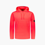 CP Company Pull Hoodie Diagonal Raised Fleece Rouge