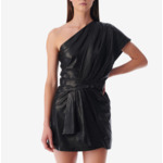 Robe Asymétrique En Cuir Bora
