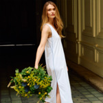 - Chemise de nuit longue col v en jersey, Anafi