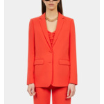 Veste Tailleur Rouge En Crêpe Femme