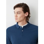 Polo à manches longues en piqué extensible