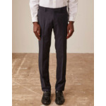Pantalon de smoking fabrice en toile de laine super 100´s unie marine