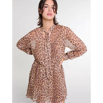 Robe courte imprimé léopard