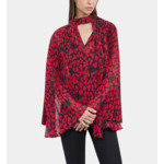 Top Plissé Imprimé Cœurs Femme