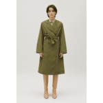 Trench mi-long nylon kaki
