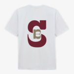 T-shirt manches courtes en coton avec imprimé SB dos blanc