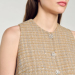 Top court en tweed à carreaux