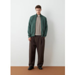 Sweat zippé à tissage en diagonale